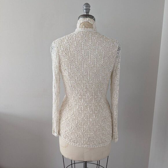 Beautiful Long Sleeve Crochet Cardigan - Picture 4 of 5
